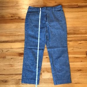 Land End 100% cotton mid rise capris EUC